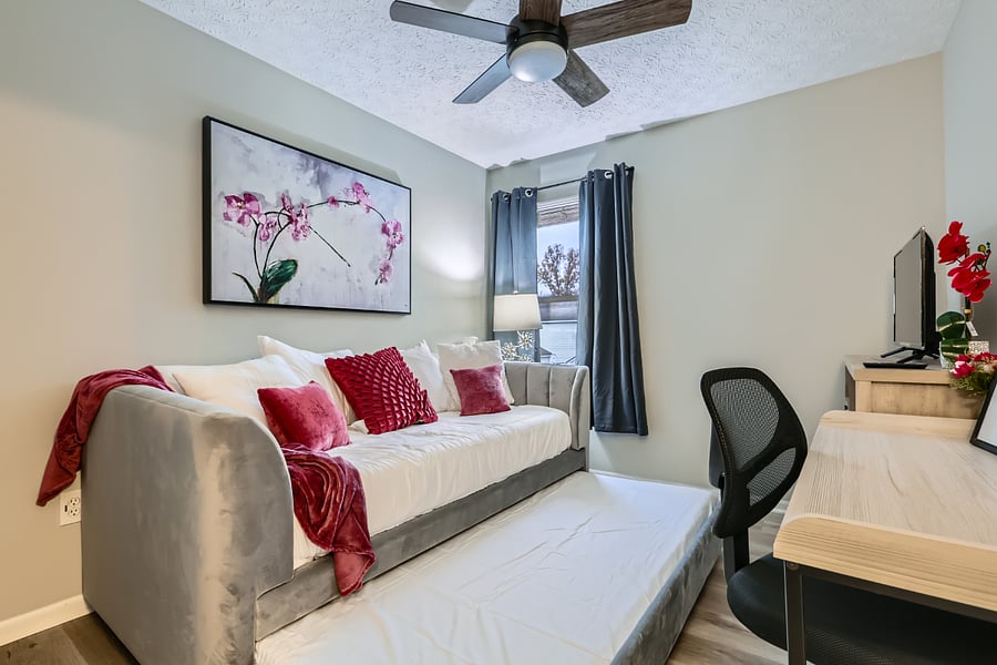 Orchid Oasis- Twin trundle bed with additional sleeping space