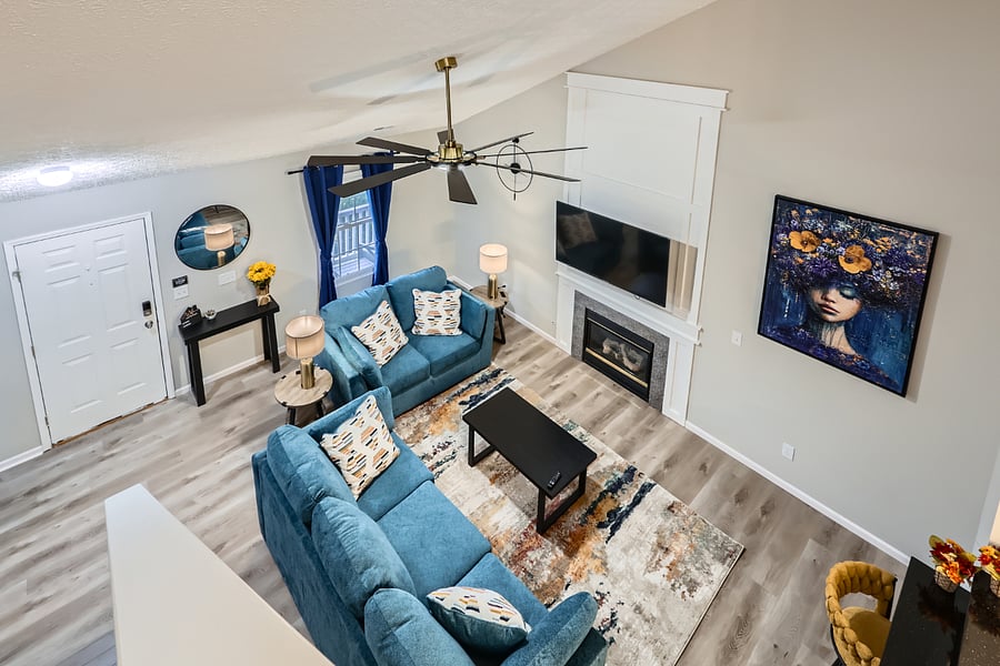 Upstairs view of living area
