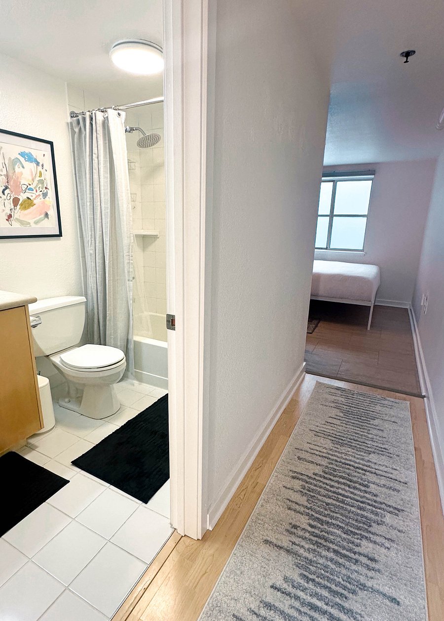Downstairs Hallway Bedroom/ Bathroom