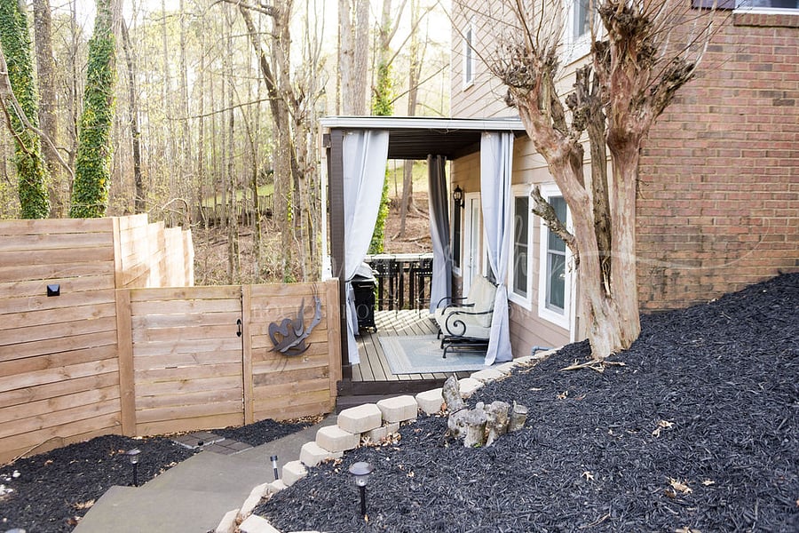Separate and private entrance  from the main house with a porch