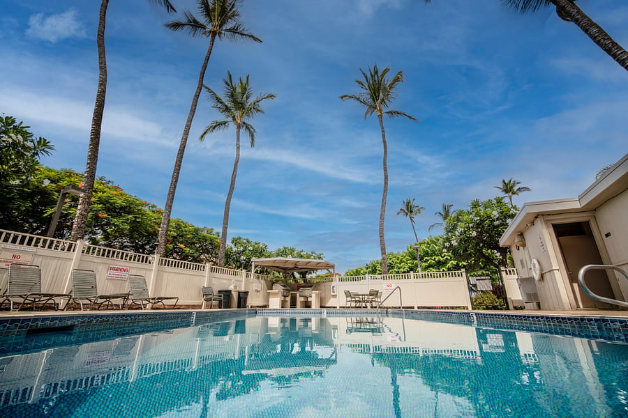 Two pools on the property