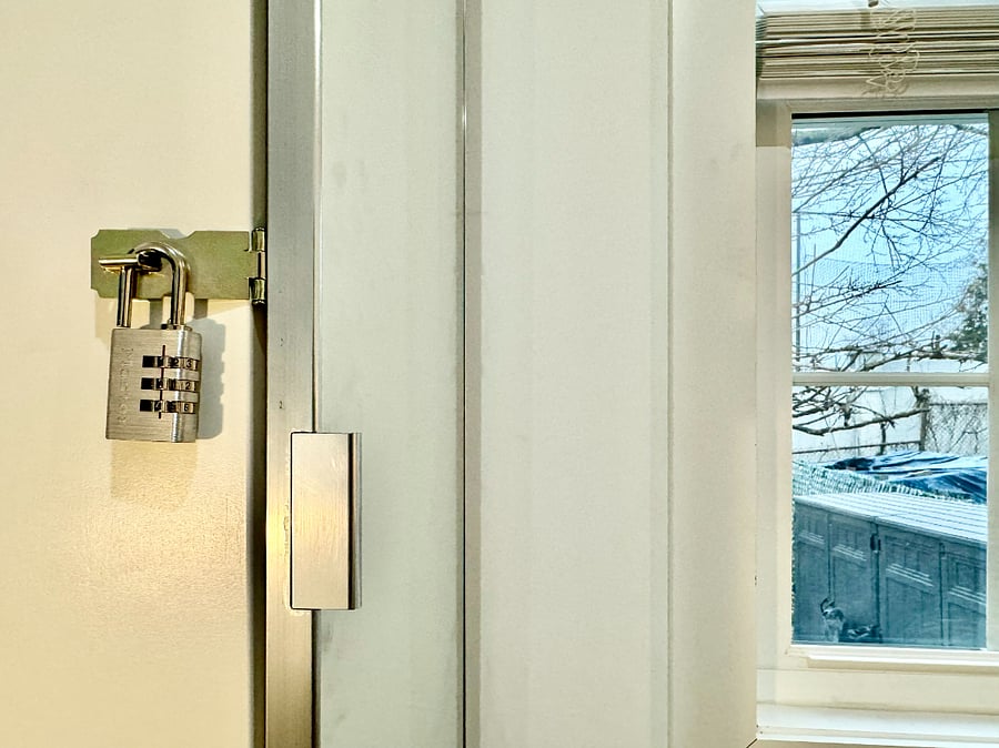 Code lock on wardrobe to secure your valuable belongs when you are not home.
