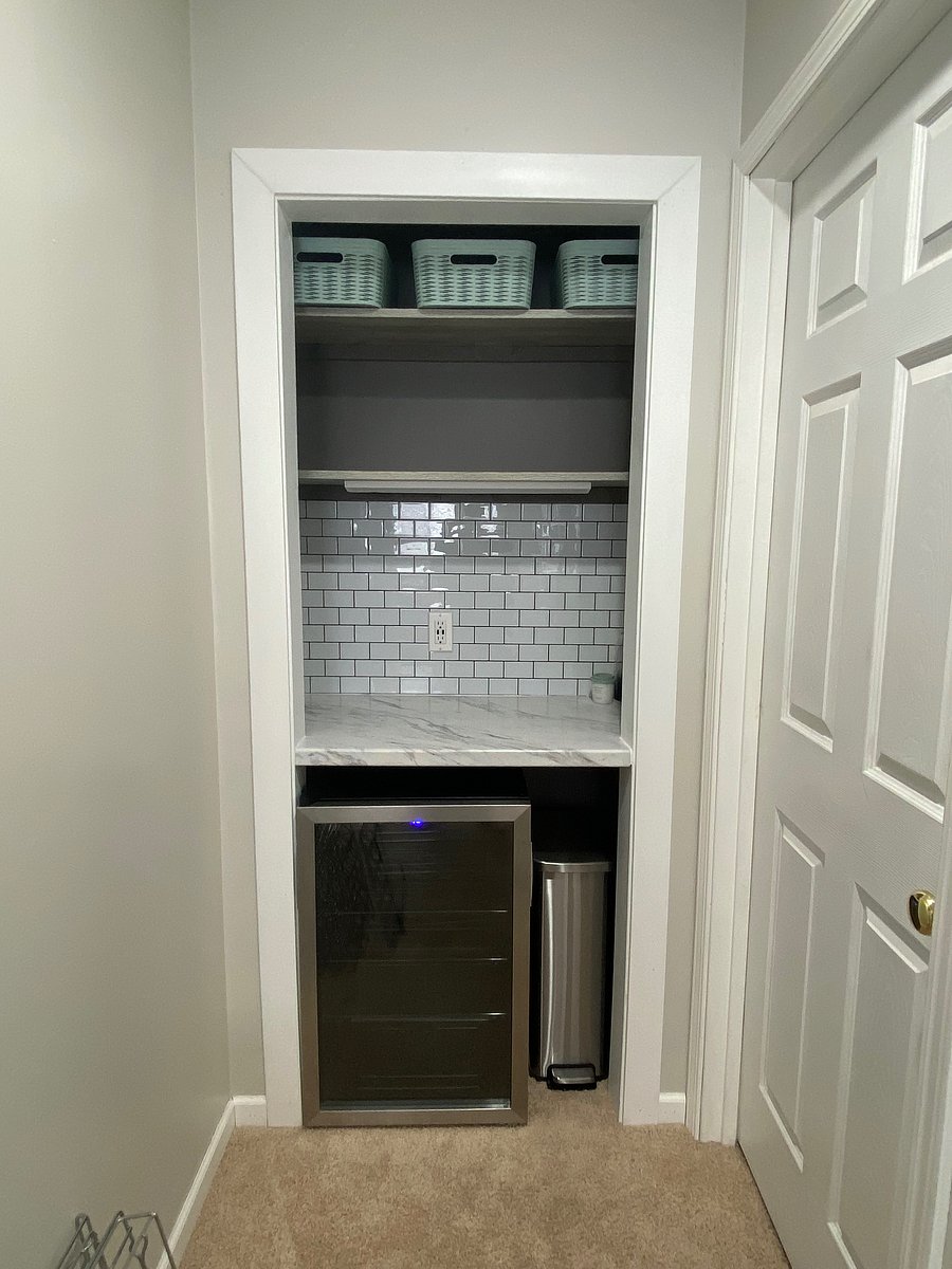 New kitchenette in basement for tenants