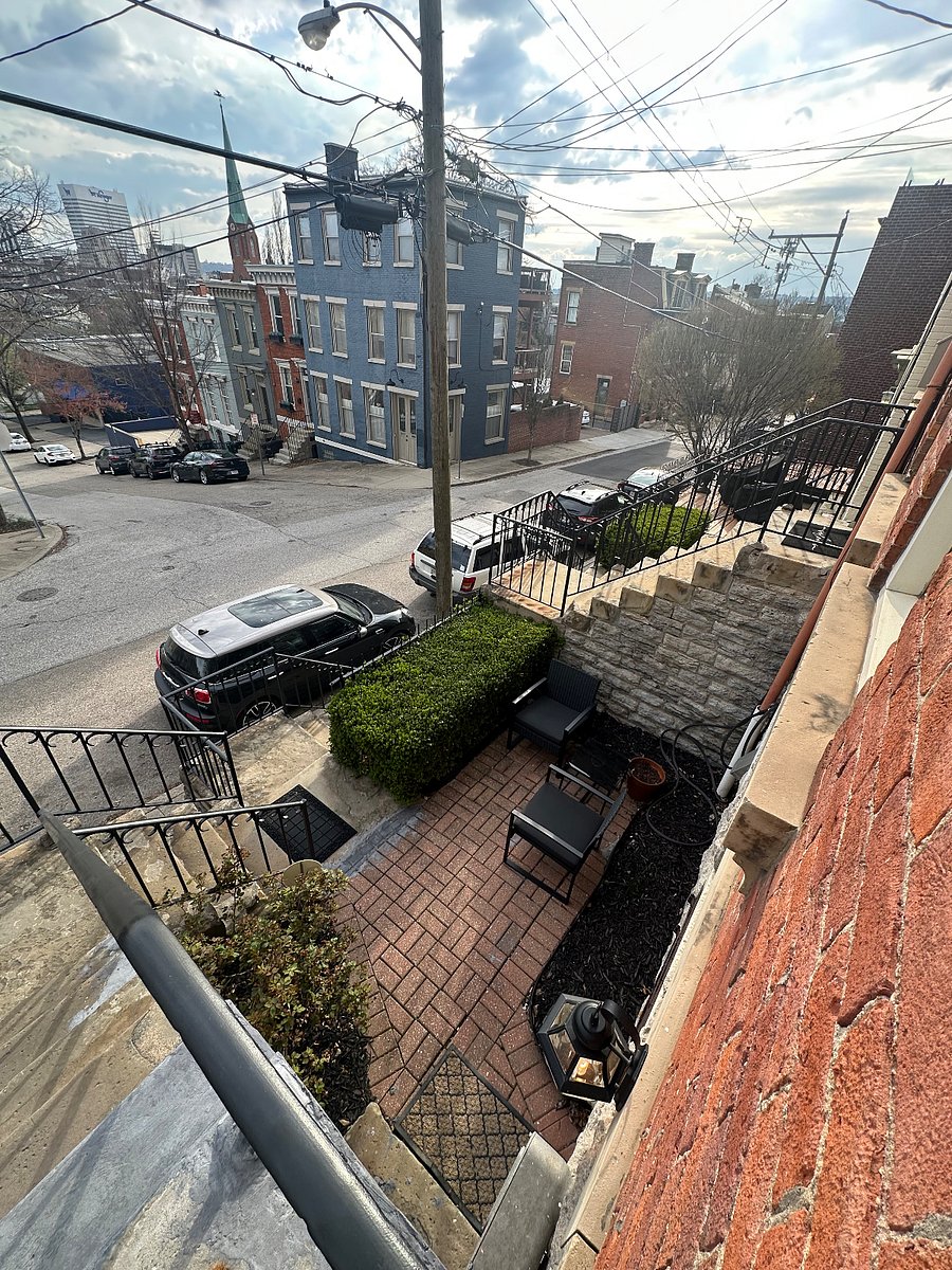 Patio with downtown view in beautful Prospect Hill Historic District. 