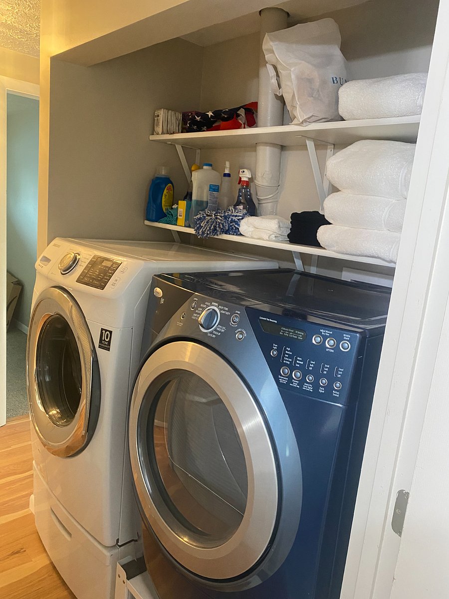 In home laundry; full size washer and dryer.