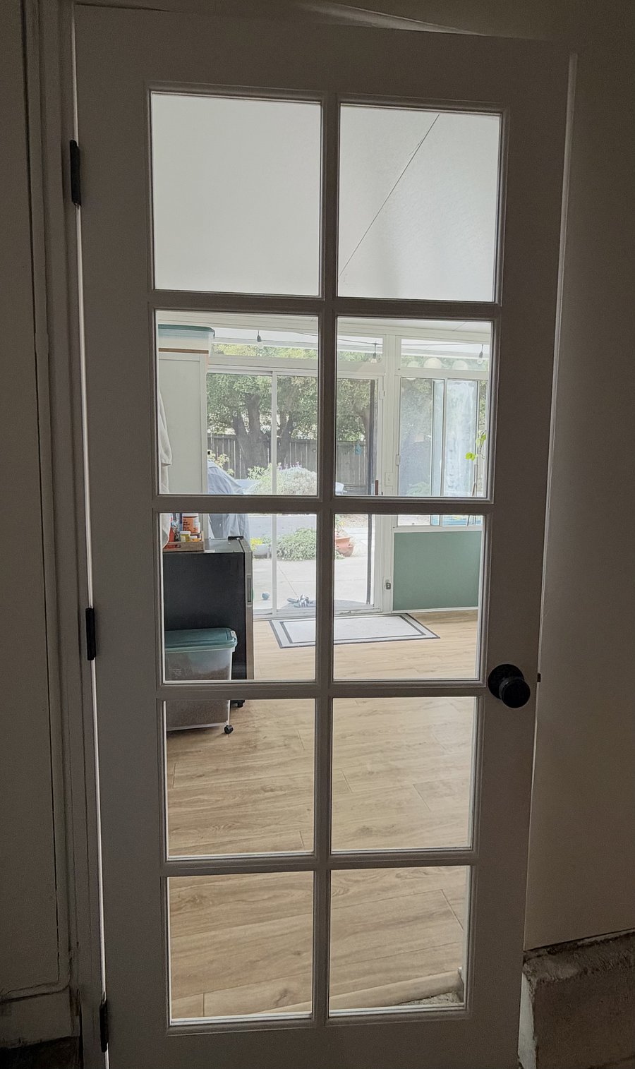 Sunroom access attached to the laundry area.