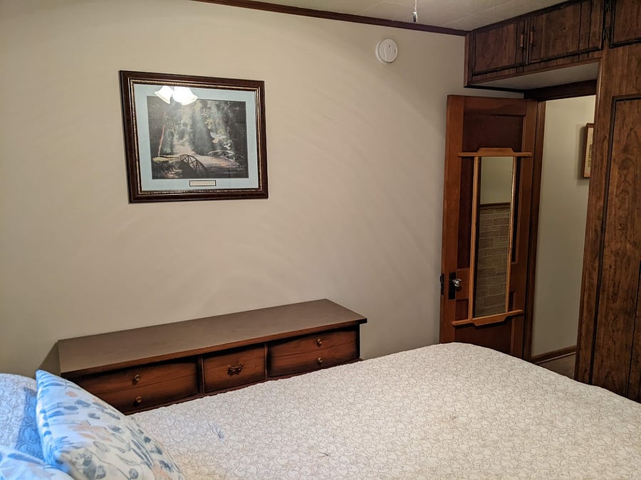 Bedroom 1, full length mirror, dresser