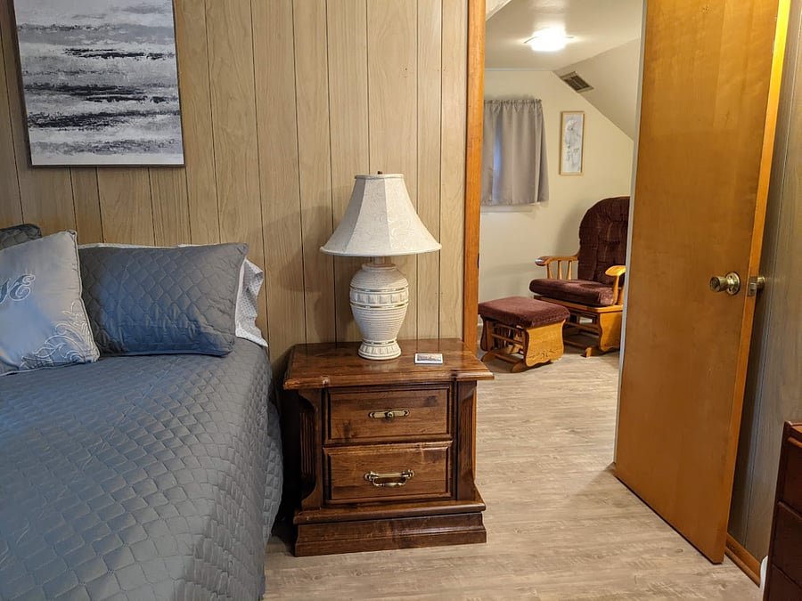 Bedroom #2 leads to a bonus room.