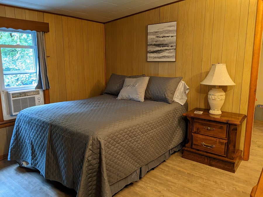 Bedroom #2 includes a full size bed and bunk beds.