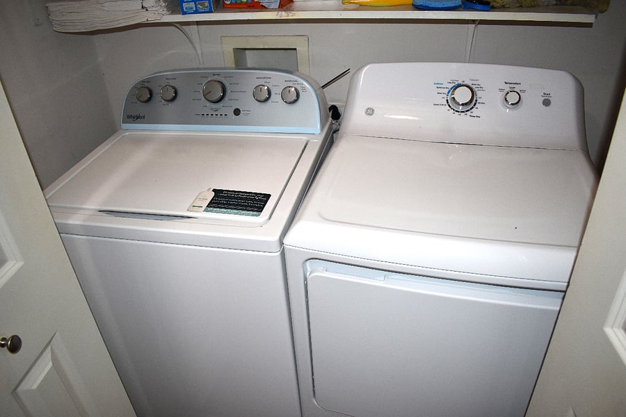 Full sized washer and dryer.