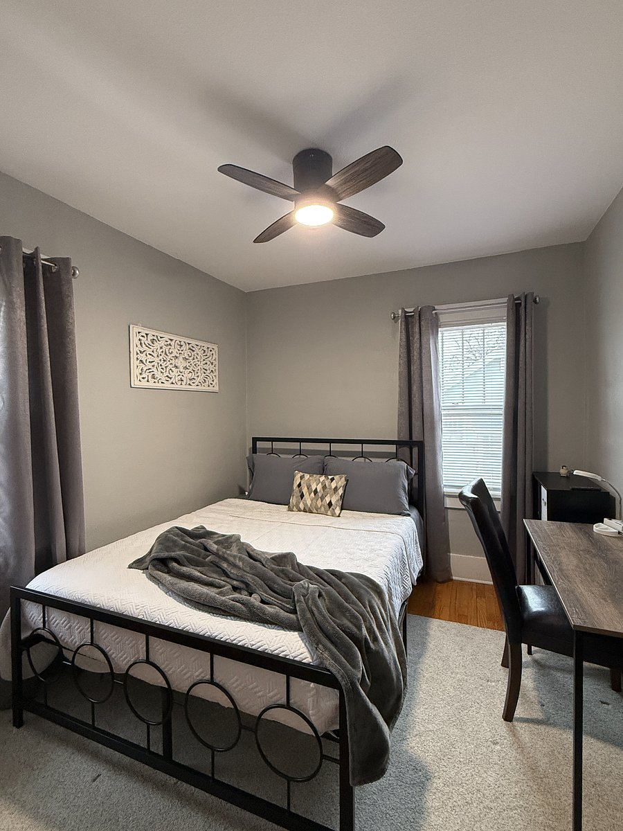 Secondary bedroom with office space.