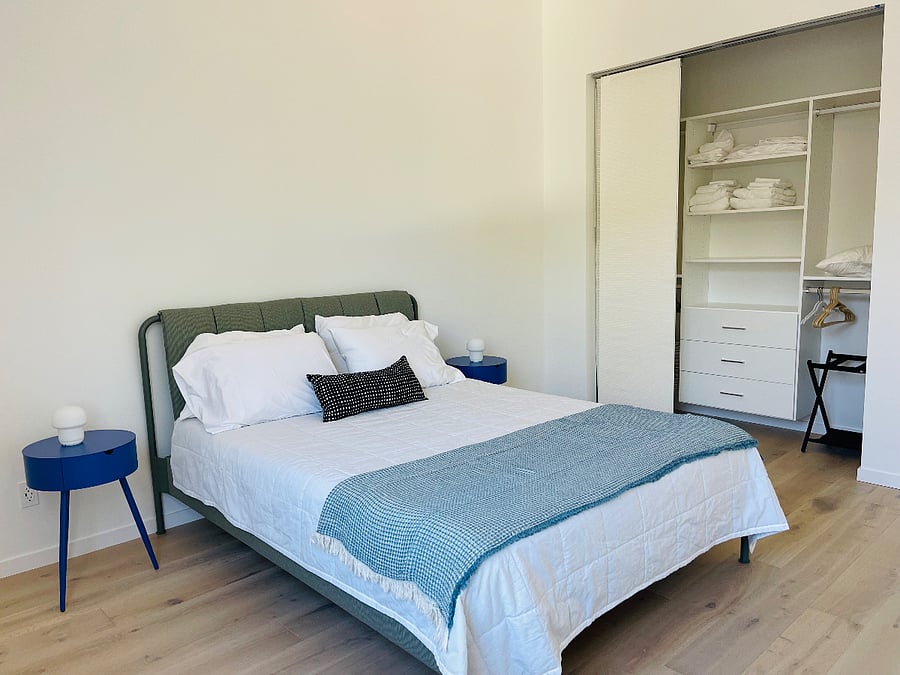 Bedroom 3: Queen bed, full closet