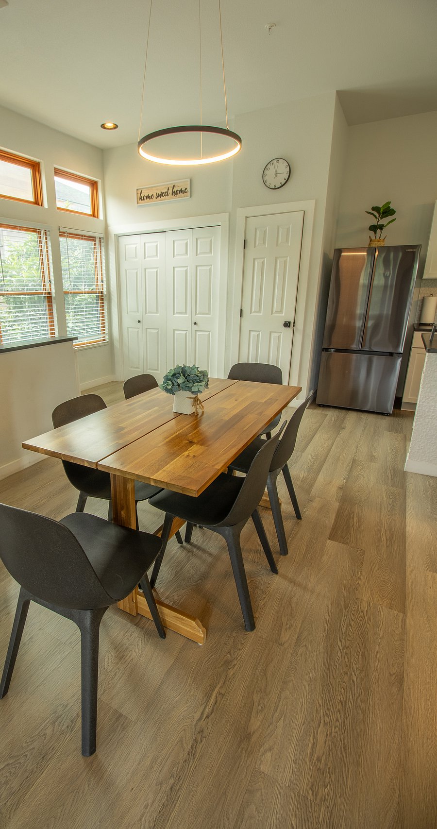 A dining space made for memorable mornings and game nights.