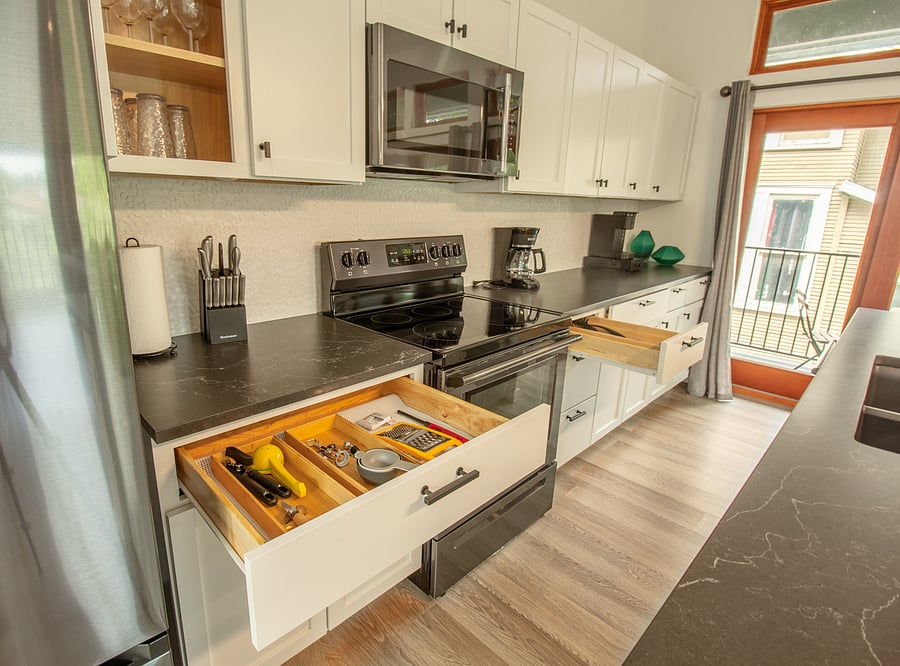 Fully equipped kitchen ready for everything from coffee to dinner.
