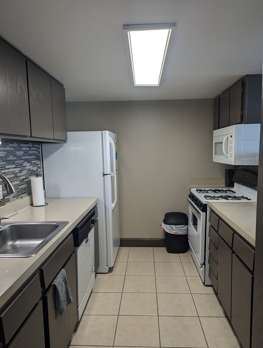 Kitchen with gas stove