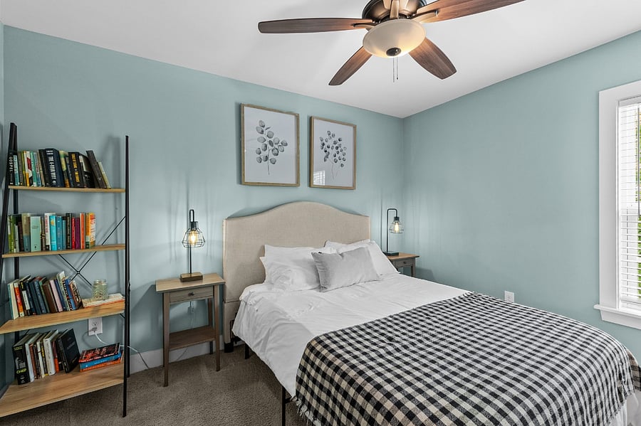 Bdr 2: Queen bed with large closet