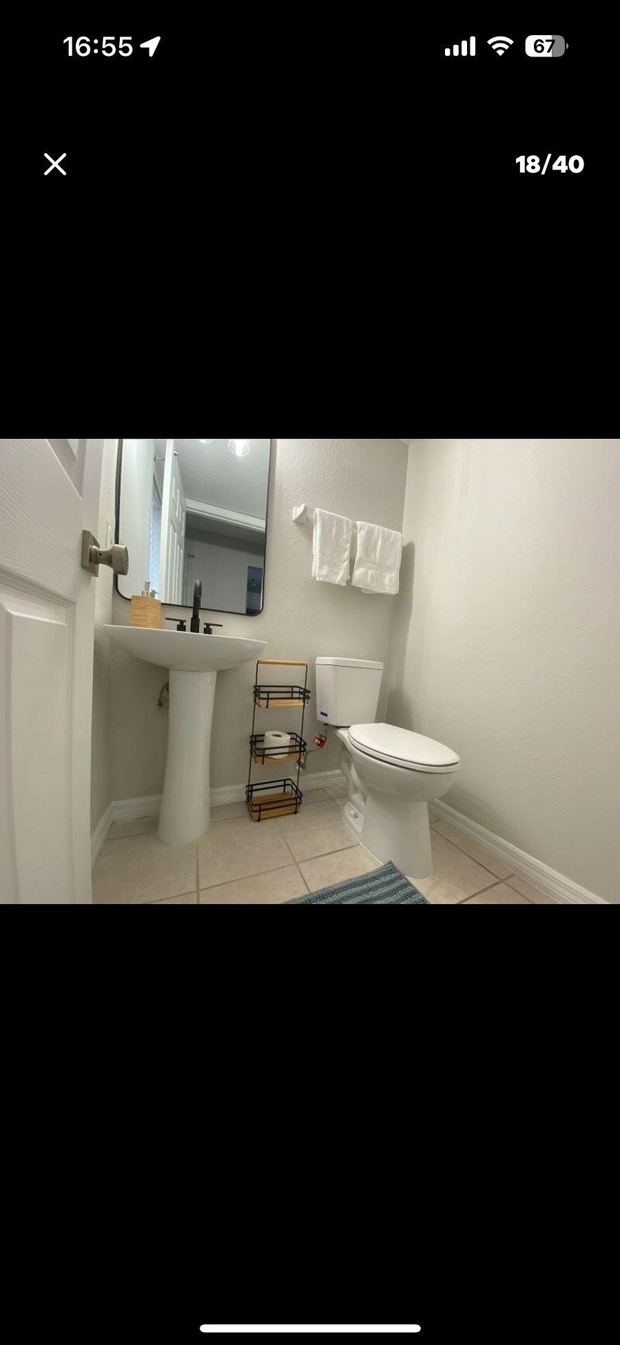 First floor half bath