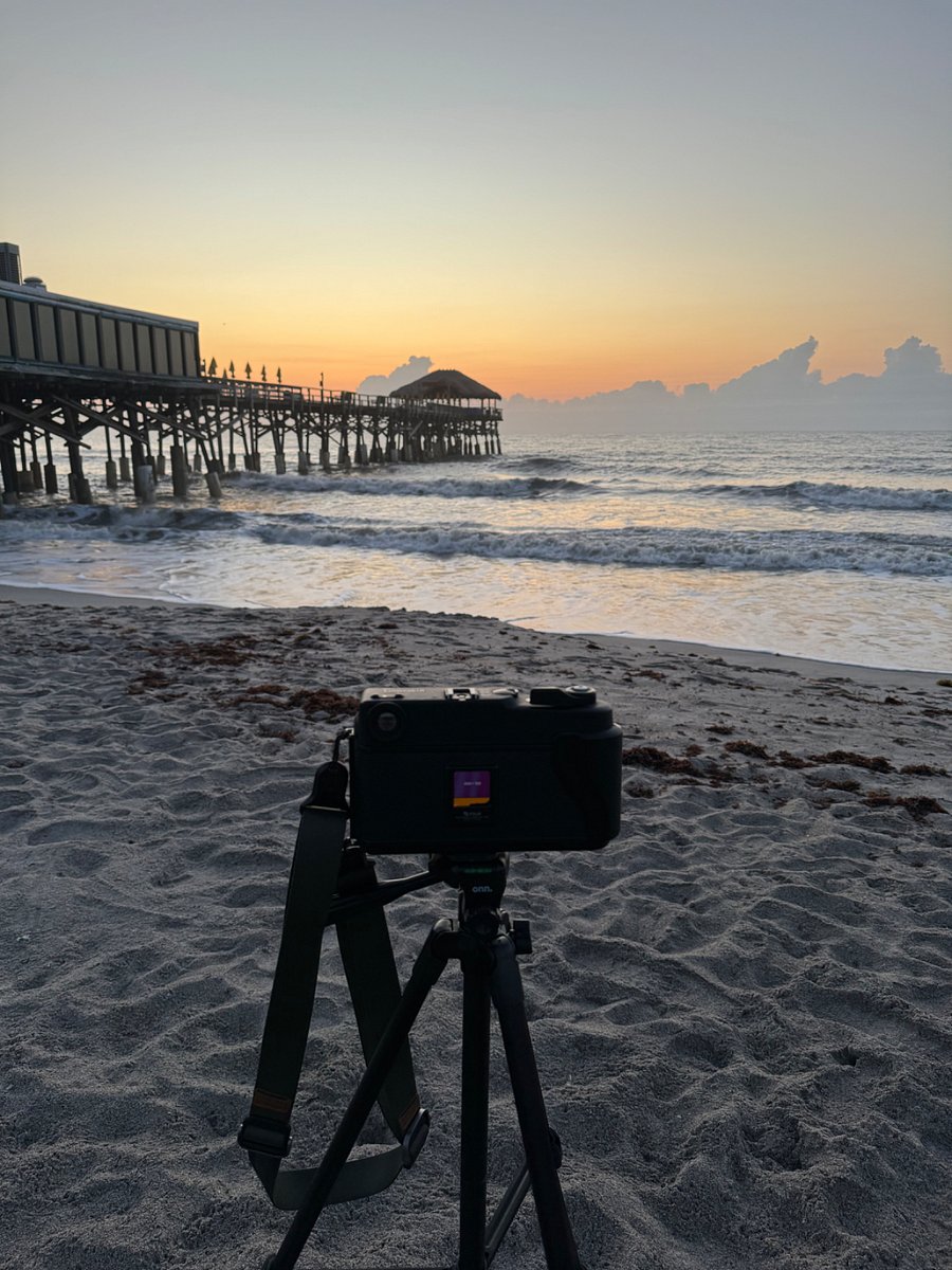Cocoa beach pier at sunrise, the pier is only a few miles down the road.  Watch the surfers from the pier as you enjoy a delicious lunch at one of the restaurants on the pier