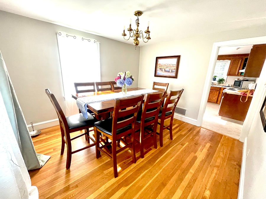 Dining room facing kitchen