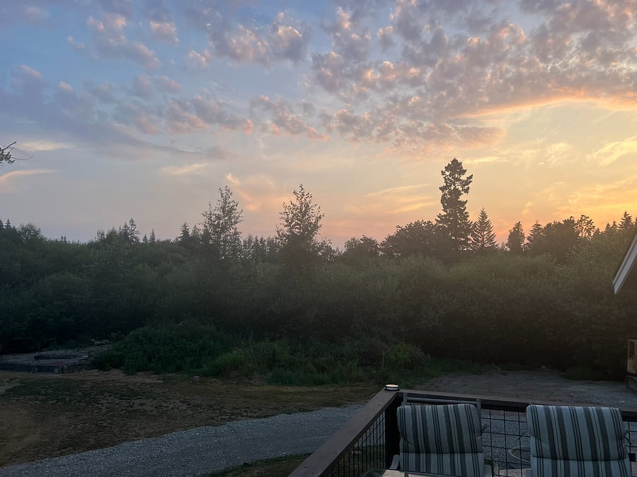 West facing sunset view