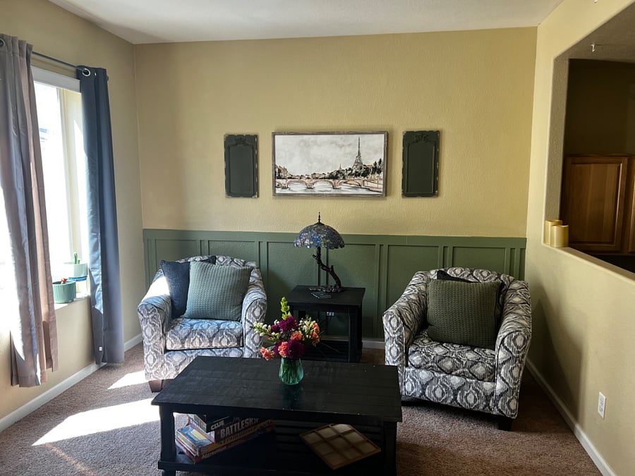 Living room reading nook