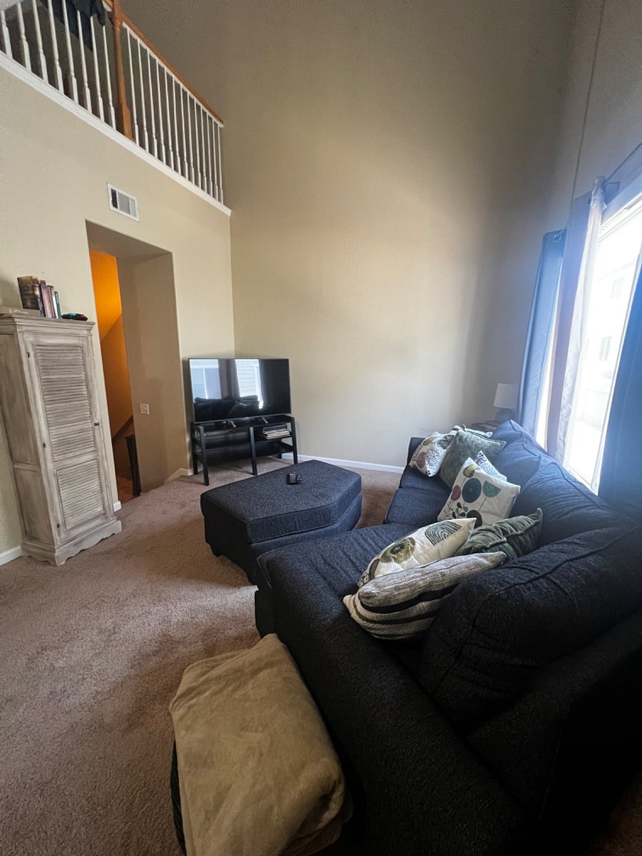 Living room area with TV