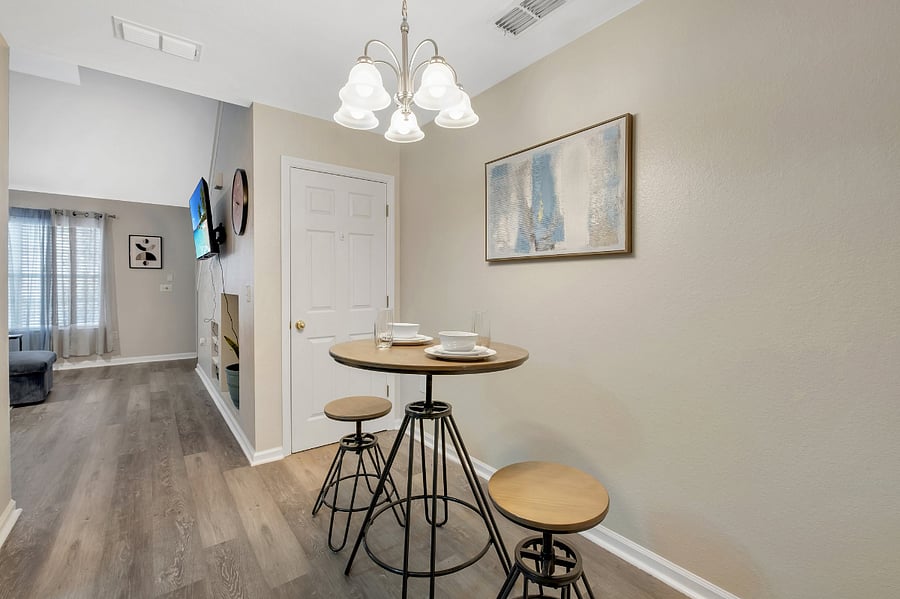 Savor meals or plan your day in a light-filled dining nook.