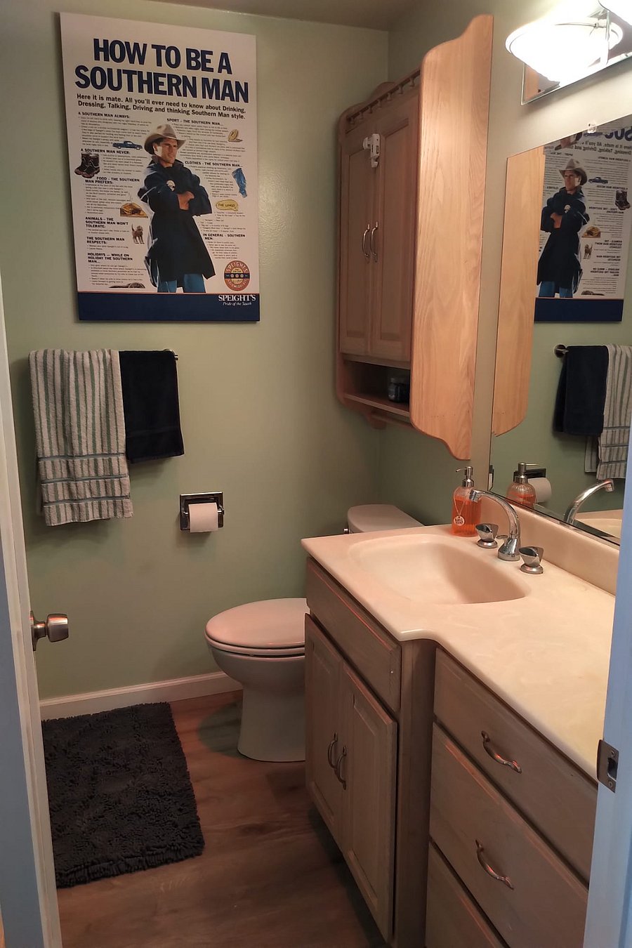 Second half bath connected to master bedroom.