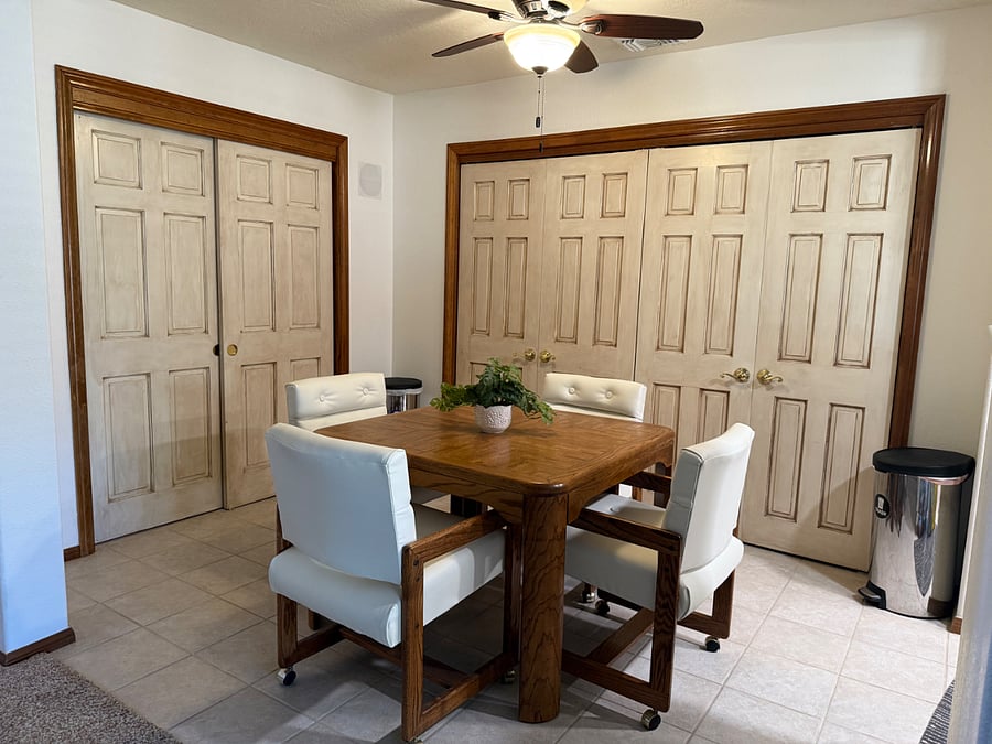 Kitchen nook and pantry