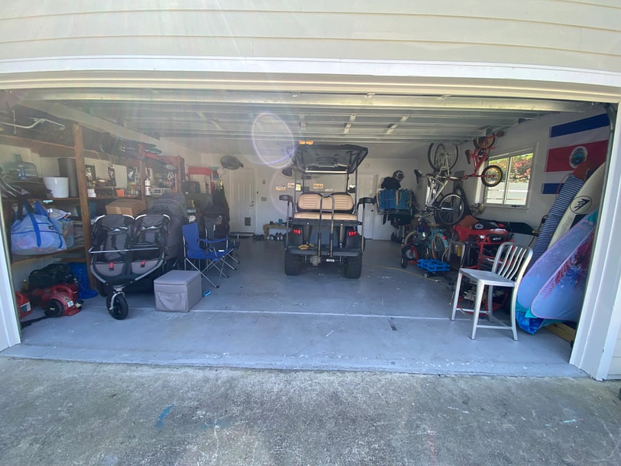 garage (golf cart will not be here)
