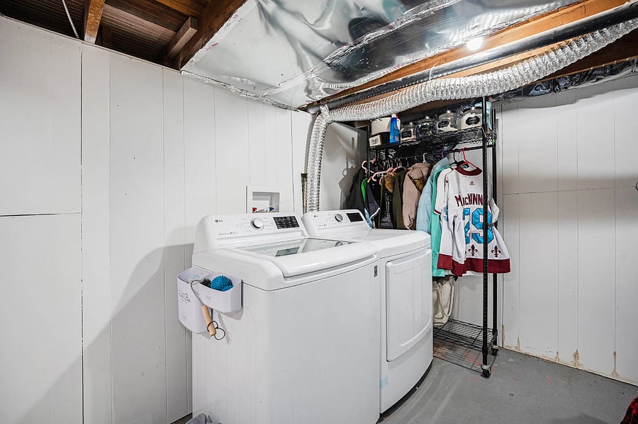 Laundry room in basement.