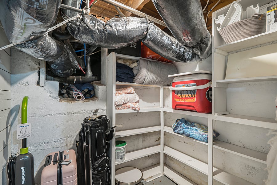 Storage in basement.