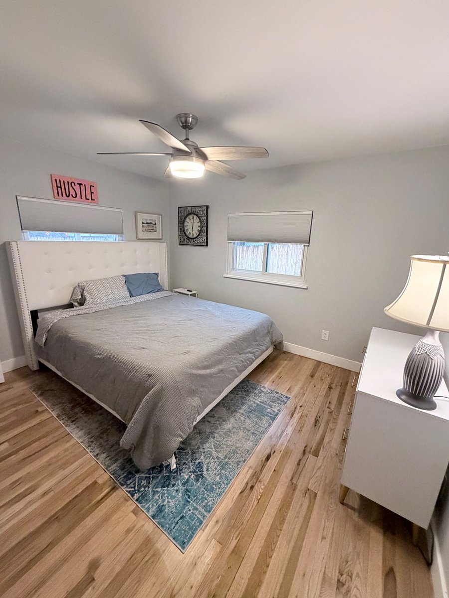 Office/workout room transitioned to a furnished bedroom