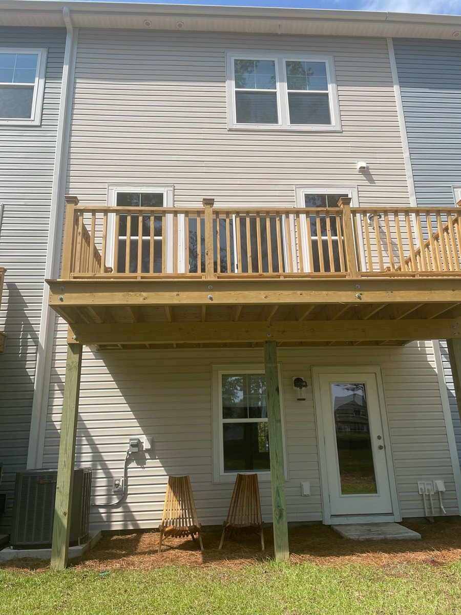   The ground floor area is your private space. You're welcome to use the 2nd floor deck, as well.