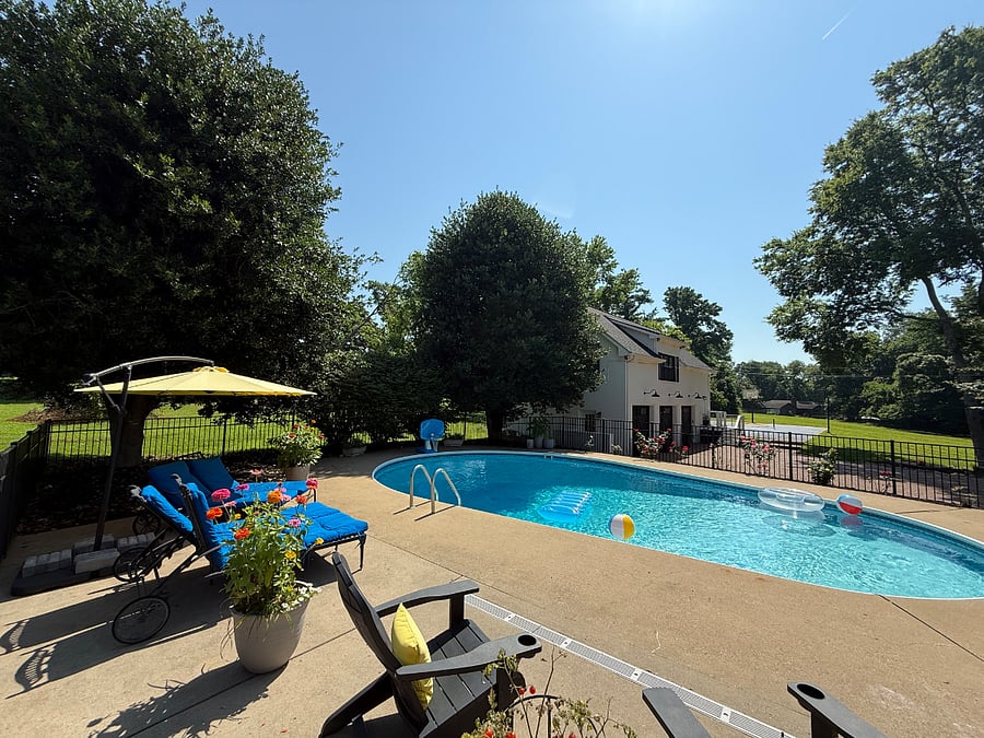 Pool and lounging area