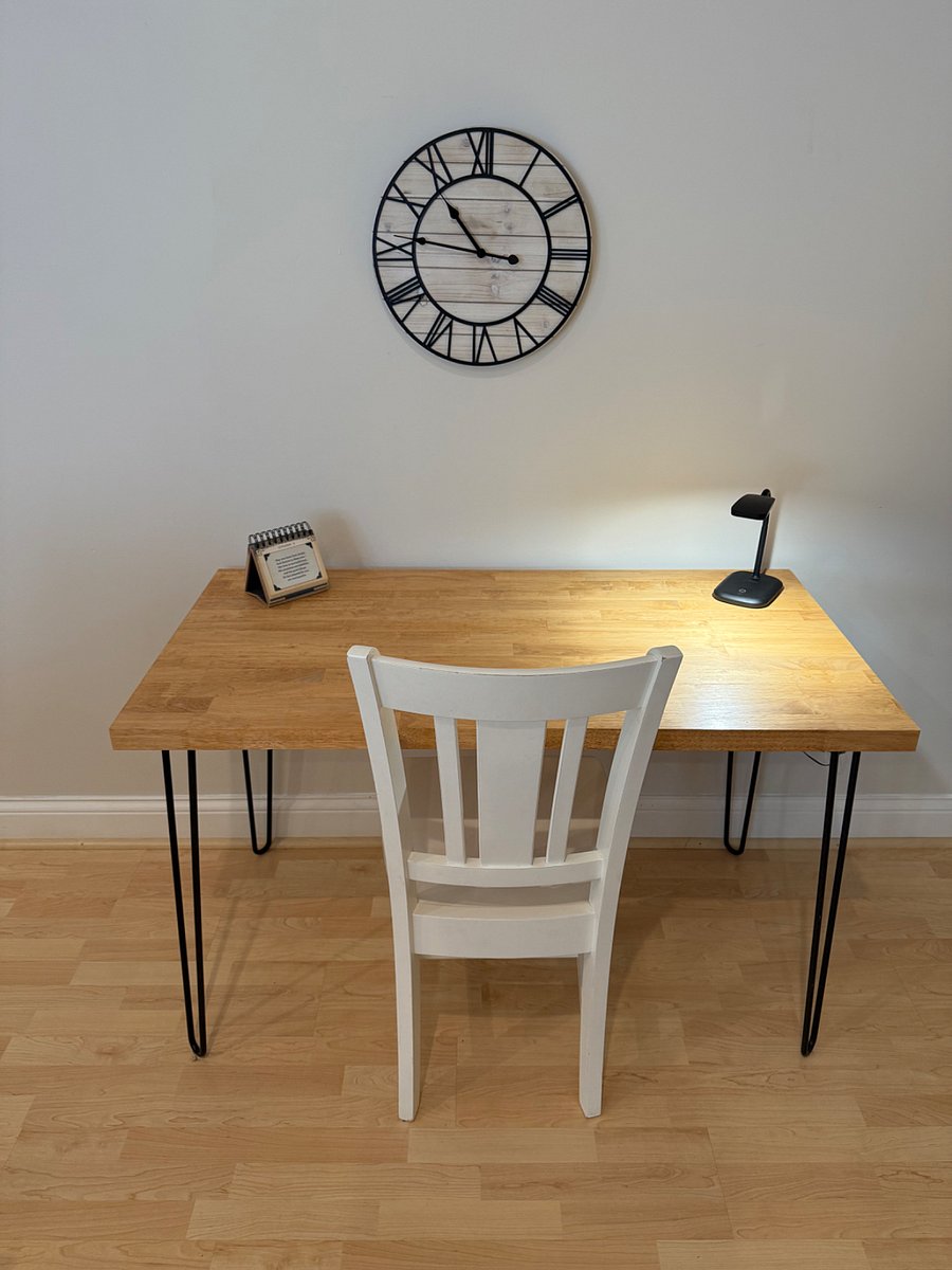 Desk space near couches upper level