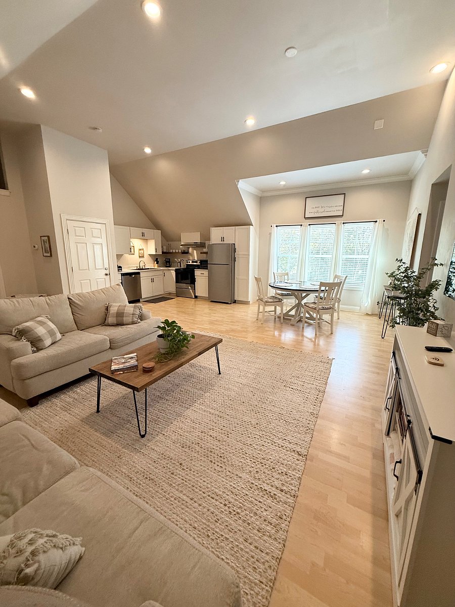 Living room, dining and kitchen