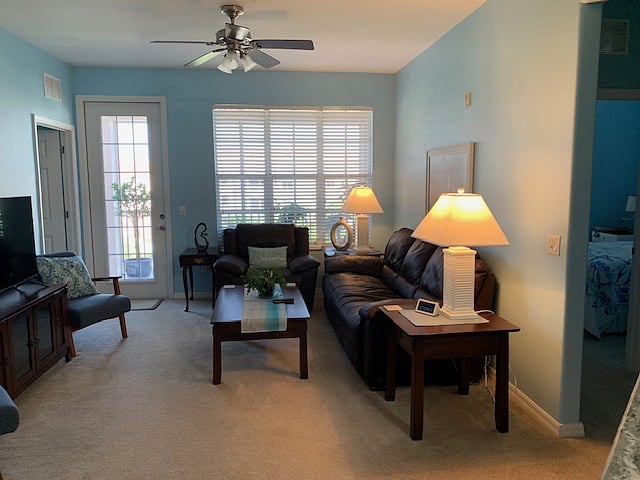 Living room with smart TV