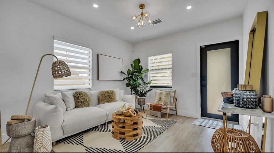 Interior - front door and entry to living area