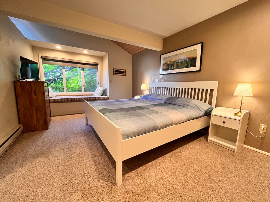 Primary bedroom with reading nook