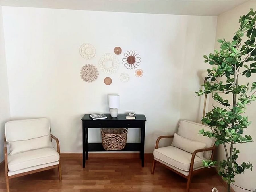Two chair within living room.