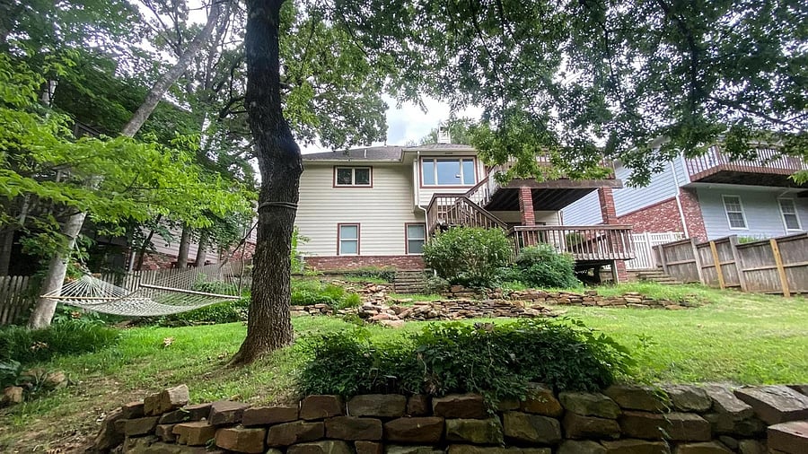 View of the house from the fence.