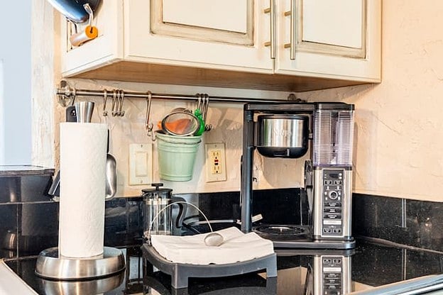 Coffee and tea station for your enjoyment.