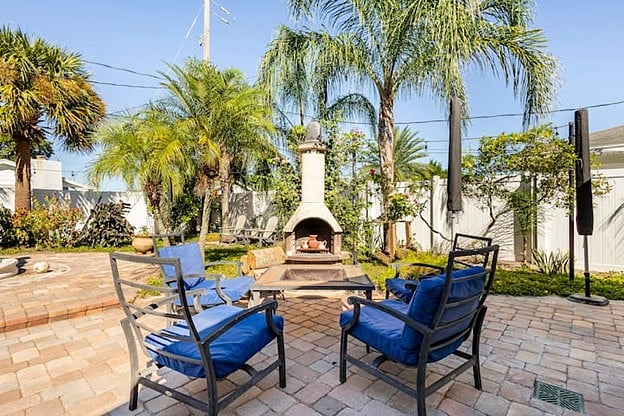 Outside seating open area.