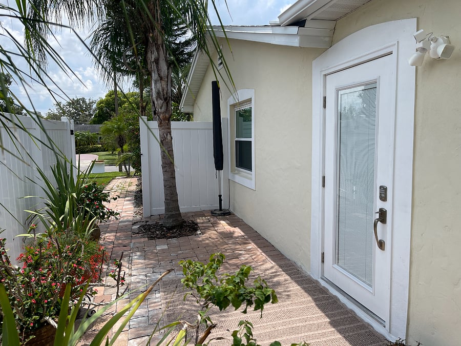 Private side-entry into your unit. 