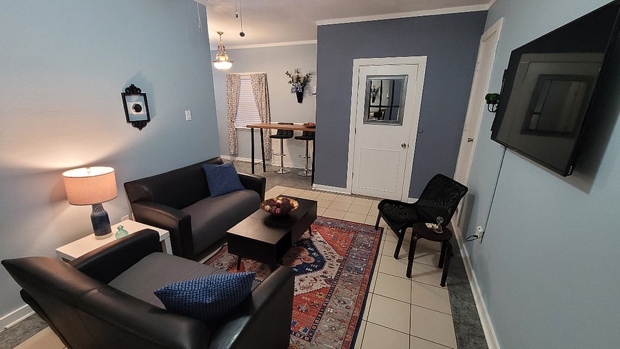 Living room with plenty of sitting space