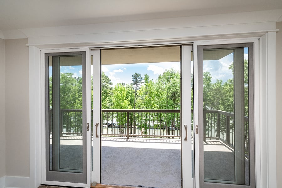Balcony overlooking Pool and Lake.