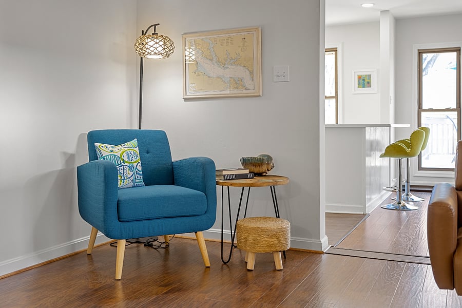 Reading nook in living room