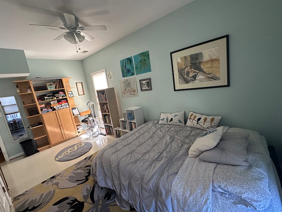 Main floor bedroom, has large closet and dresser (not shown)