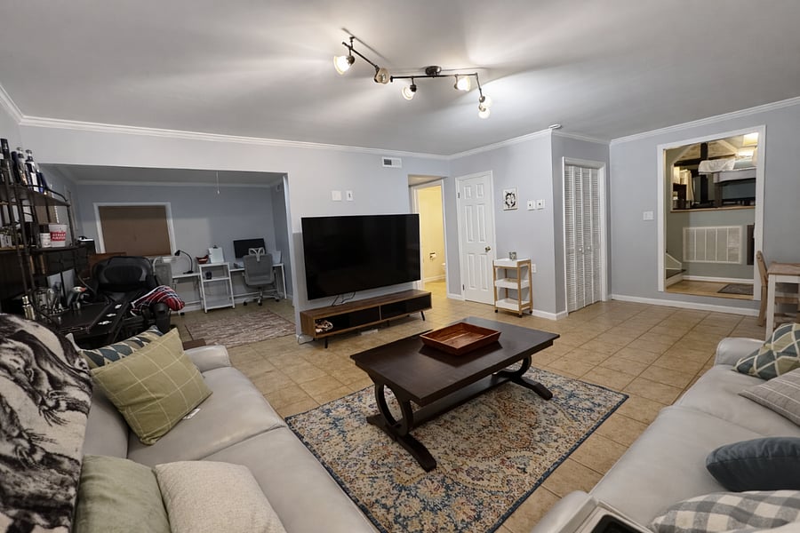 Downstairs Living Room with 75" Samsung Smart TV